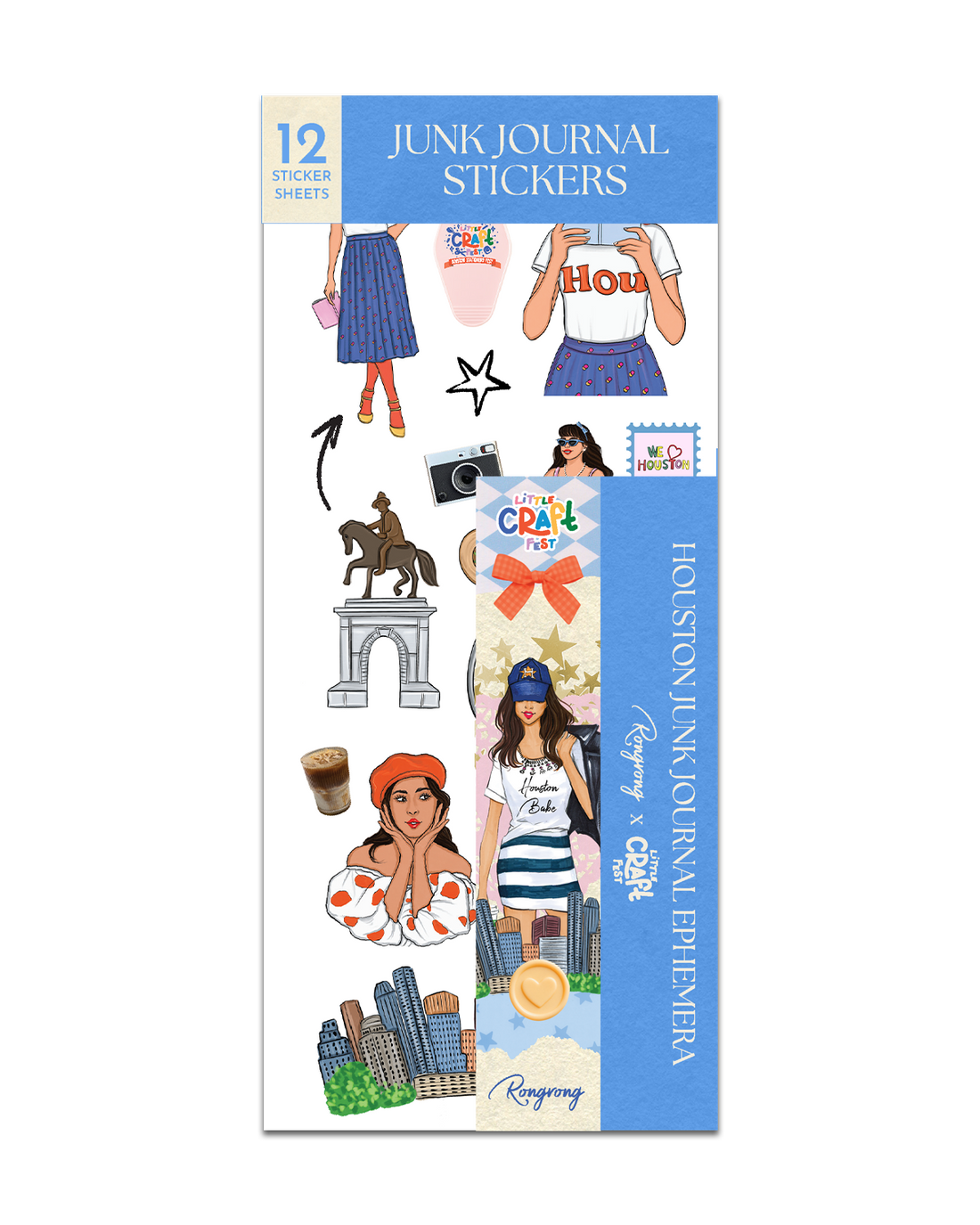 Houston Little Craft Junk Journal Ephemera Stickers