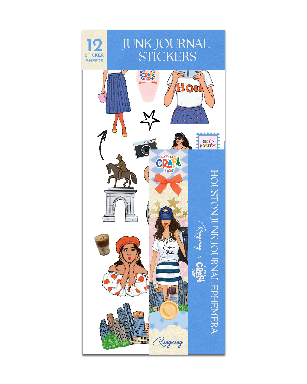 Houston Little Craft Junk Journal Ephemera Stickers