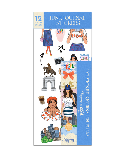 Houston Little Craft Junk Journal Ephemera Stickers