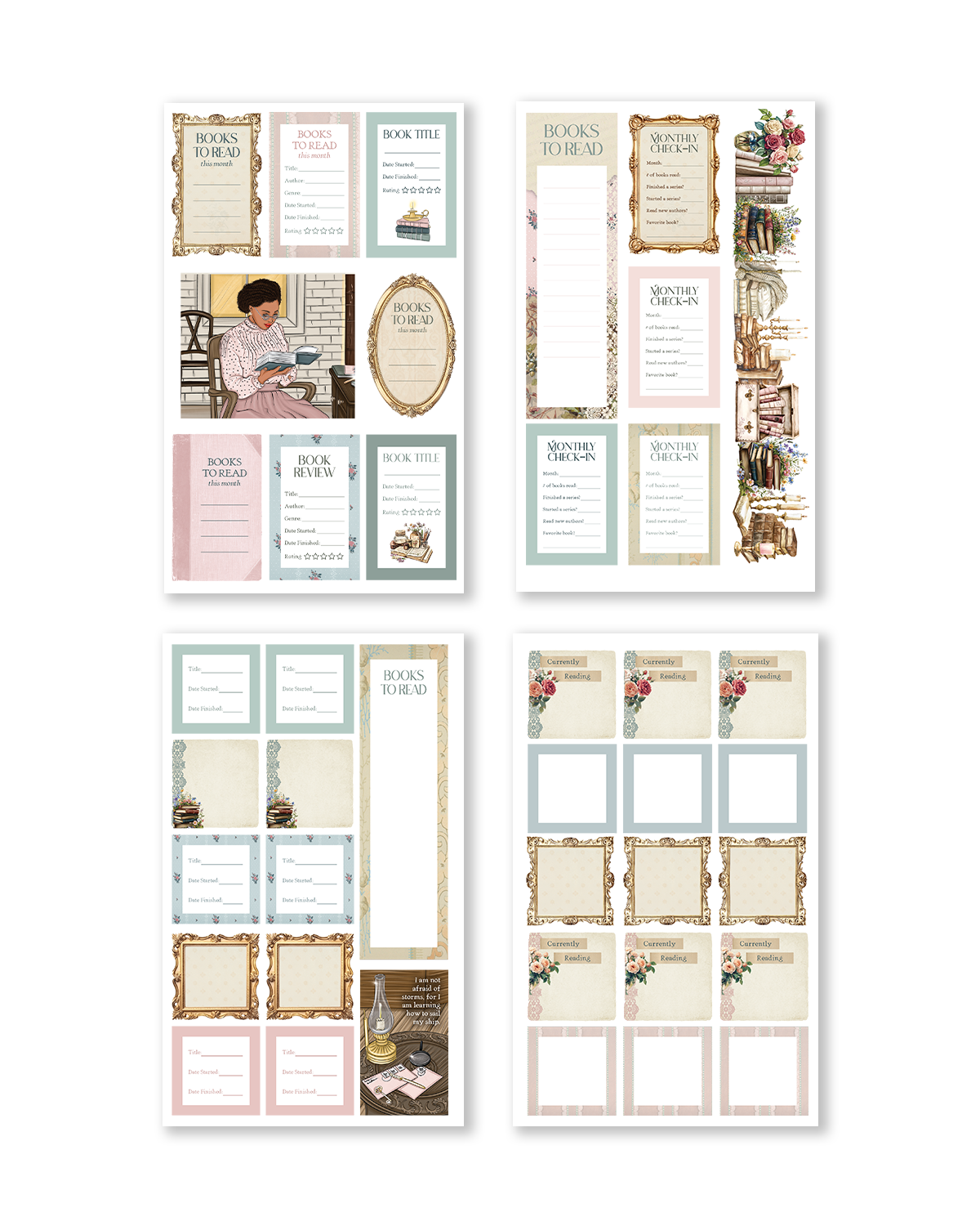 vintage books Stickers