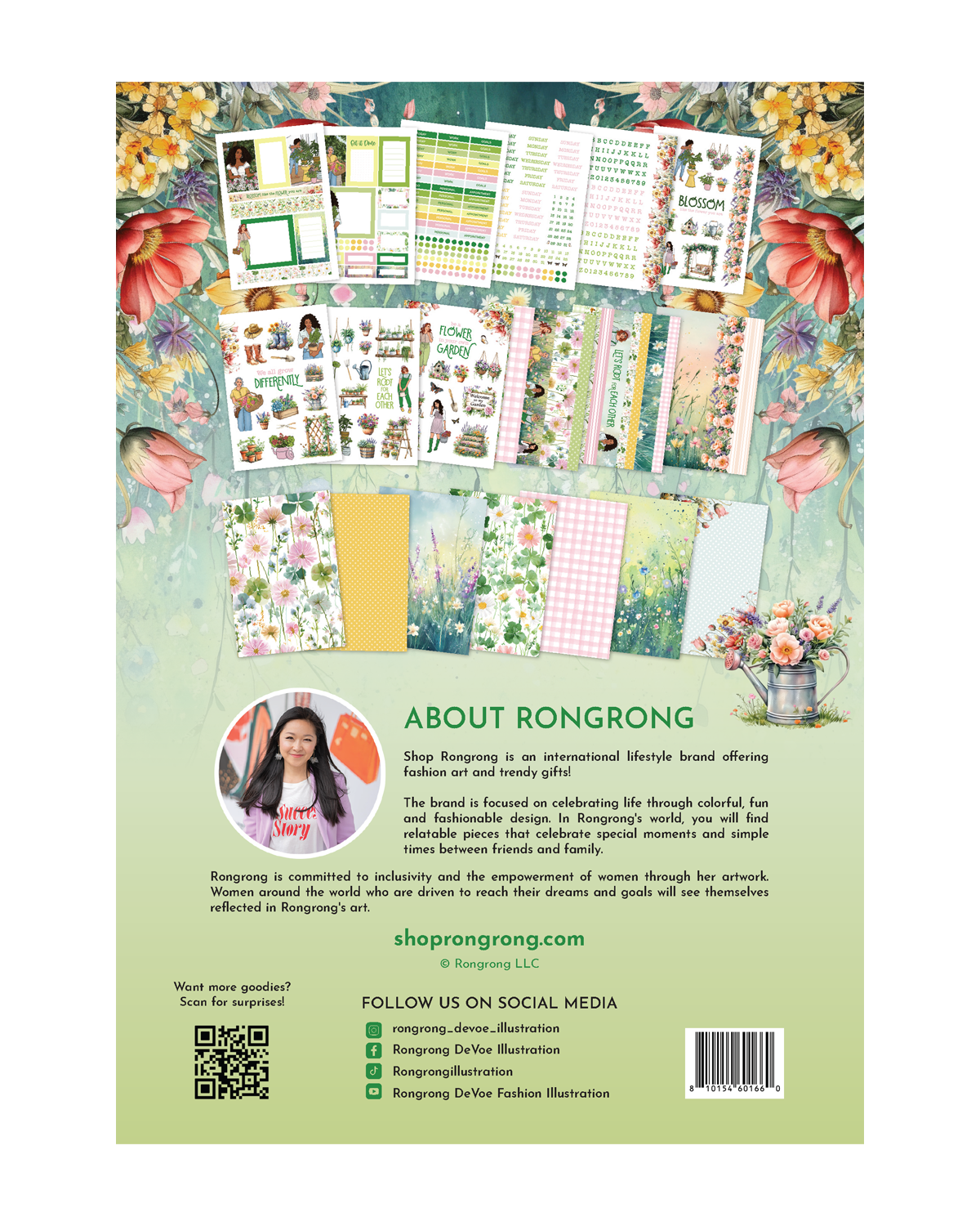 Spring renewal planning kit with floral design elements