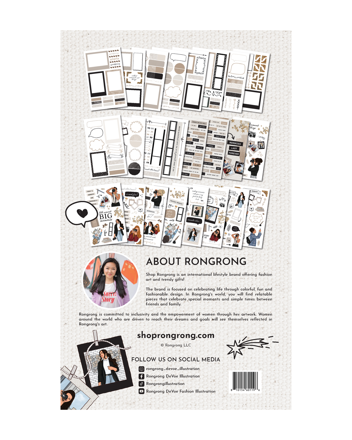 Daily life stickers for scrapbooking
