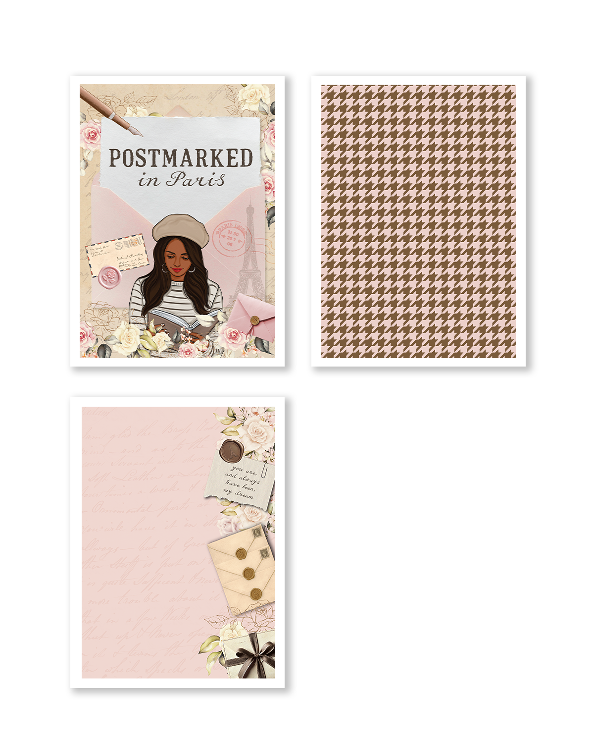 Paris inspired journaling papers and vellum planner kit