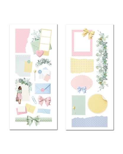 Paper Pastels decorative sticker sheets for layered journaling