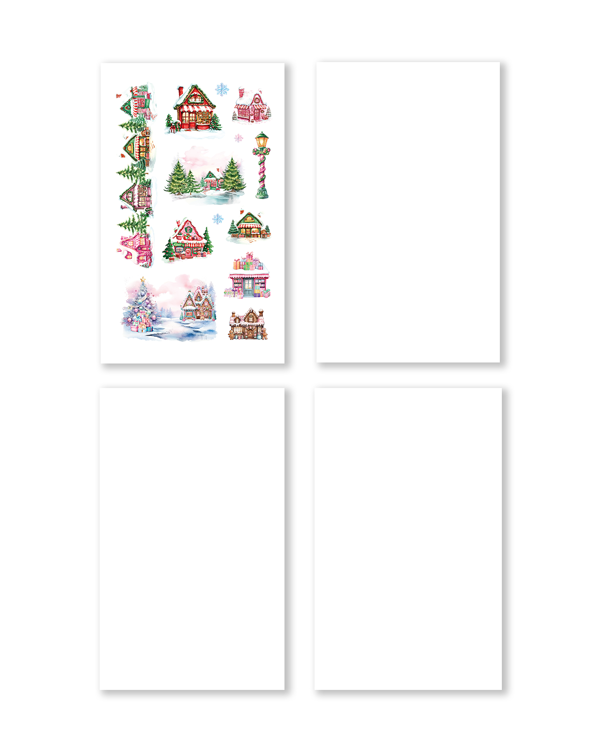Santa’s Workshop pastel themed holiday sticker collection