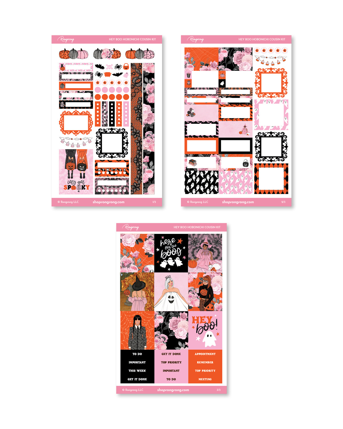 Shop Rongrong Hey Boo Hobonicchi Sticker Kit Inside