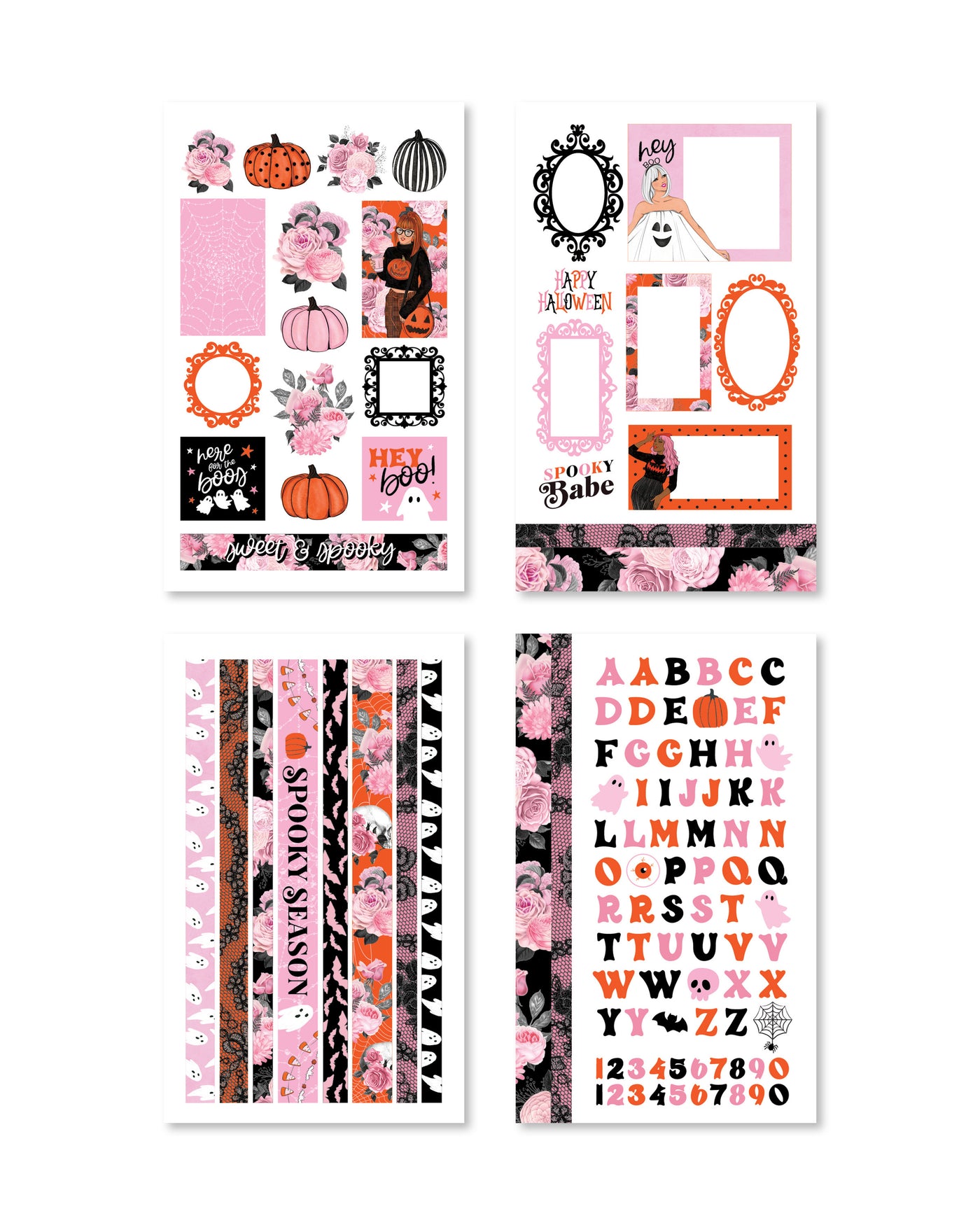 Shop Rongrong Hey Boo Sticker Book Fall 2023 Collection Pink Pumpkin