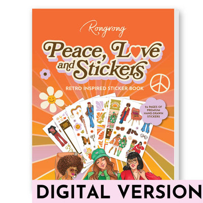 Shop Rongrong Peace Love Stickers Sticker Book Digital Download  