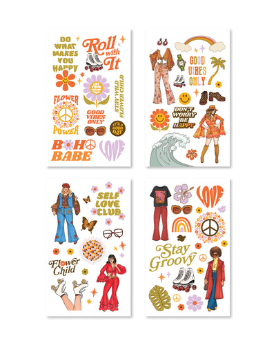 Shop Rongrong Peace Love Stickers Sticker Book Flat Lay 4