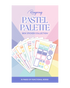 Sticker book cover featuring soft pastel colors and elegant designs with decorative boxes and floral accents.