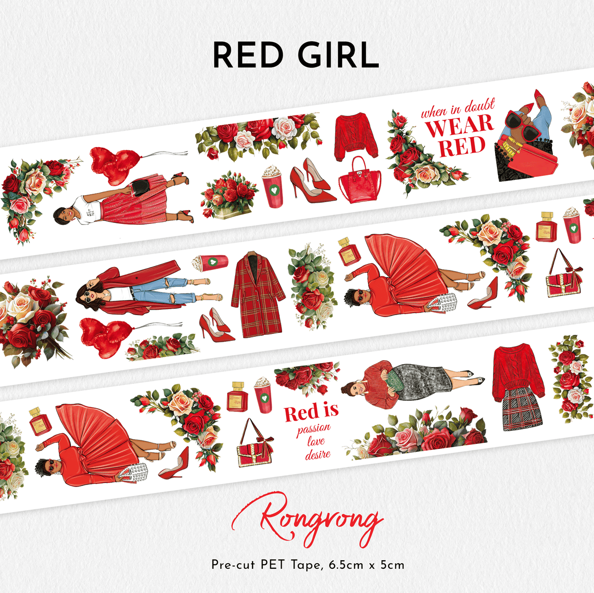 Red Girl PET Tape