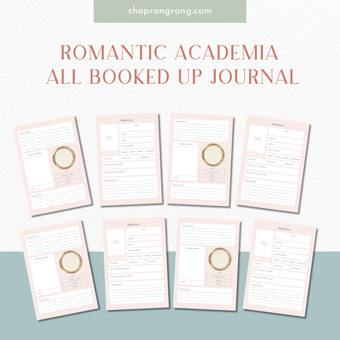 floral reading journal pages for book lovers aesthetic