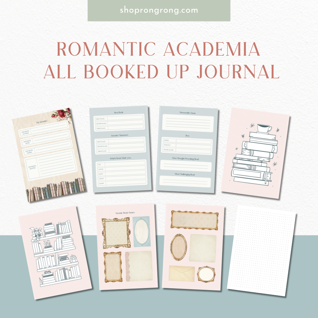 romantic book journal for booktok and journaling