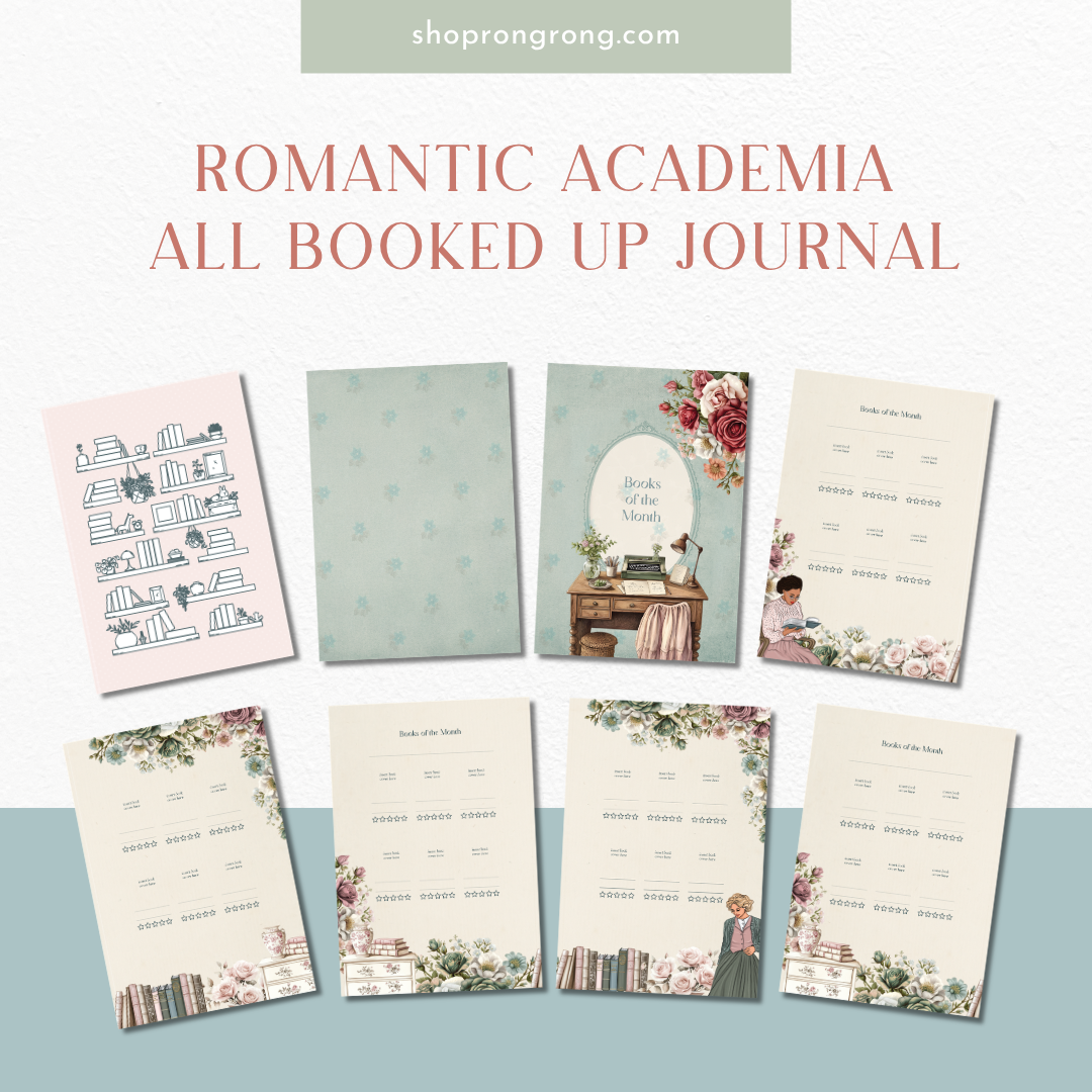 vintage floral book journal interior pages
