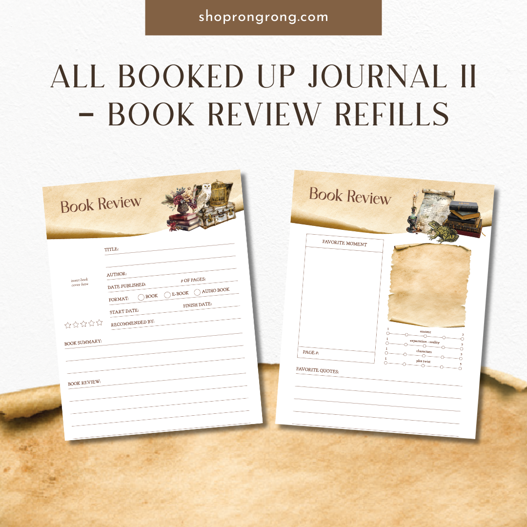 All Booked Up Journal II - Book Review Refills