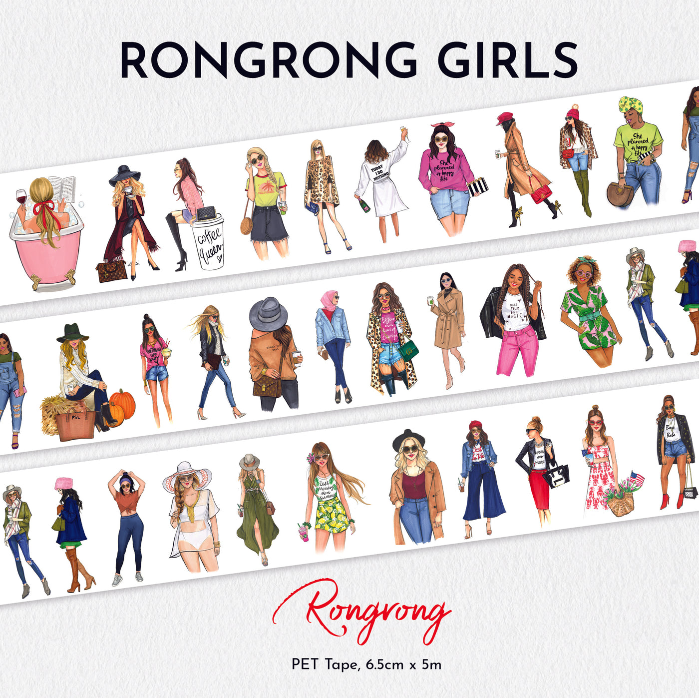 Shop Rongrong, Rongrong Girls PET Tape for planner