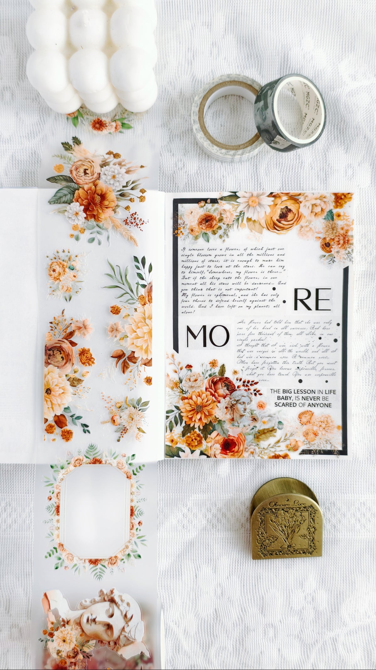 Rustic Bloom Pre-cut PET Tape showcase
