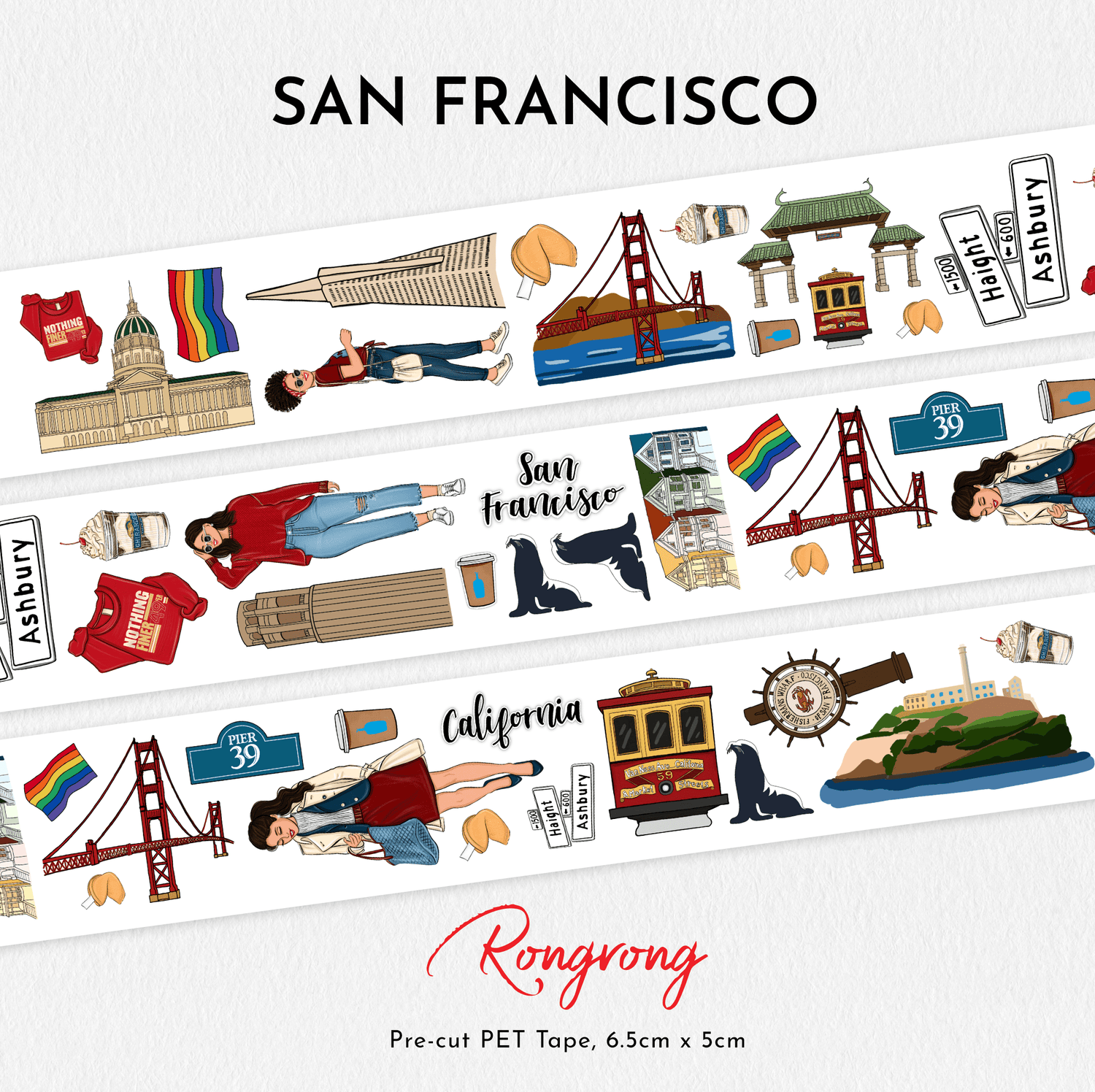 San Francisco Pre-cut PET Tape