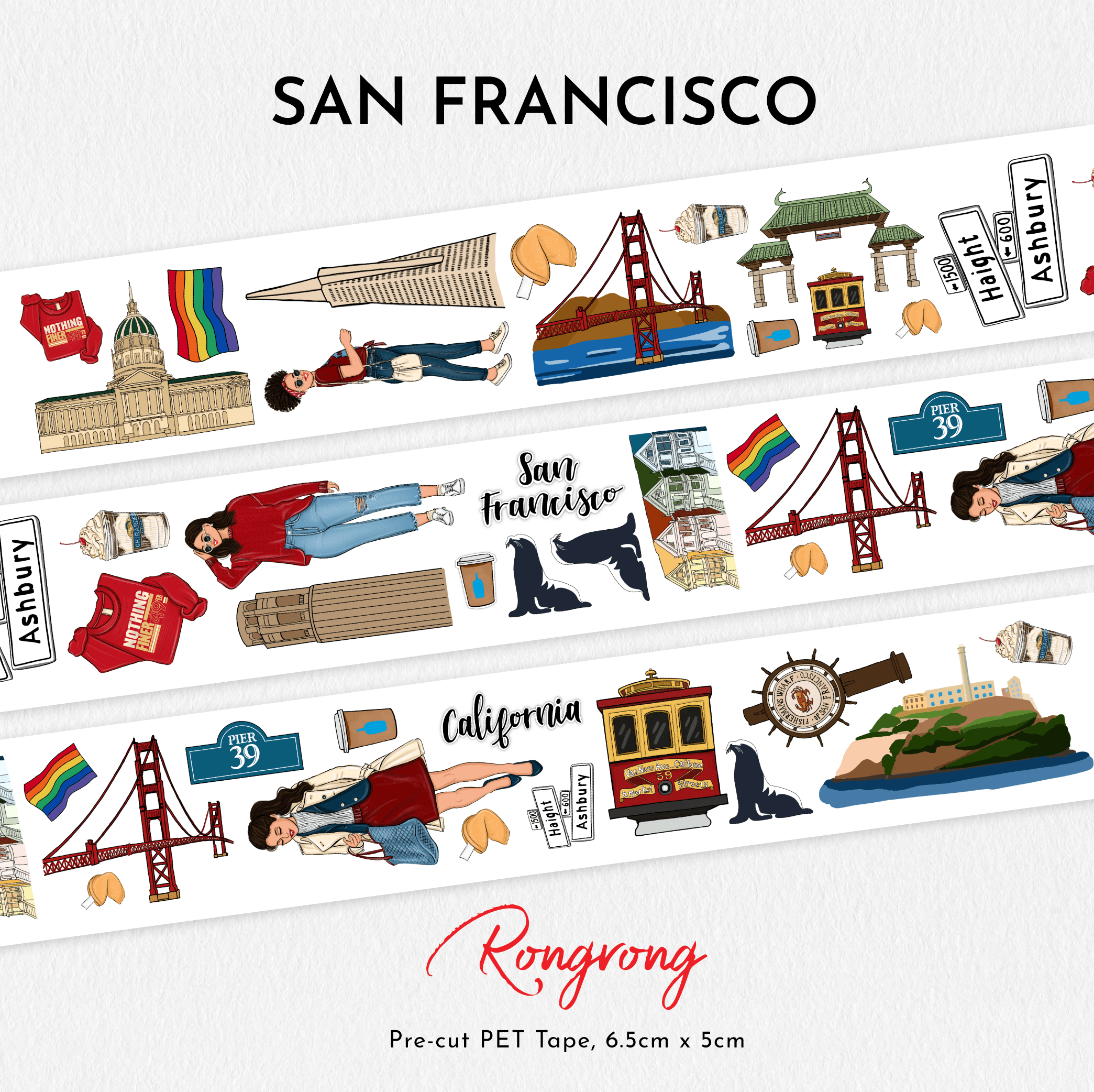 San Francisco Pre-cut PET Tape