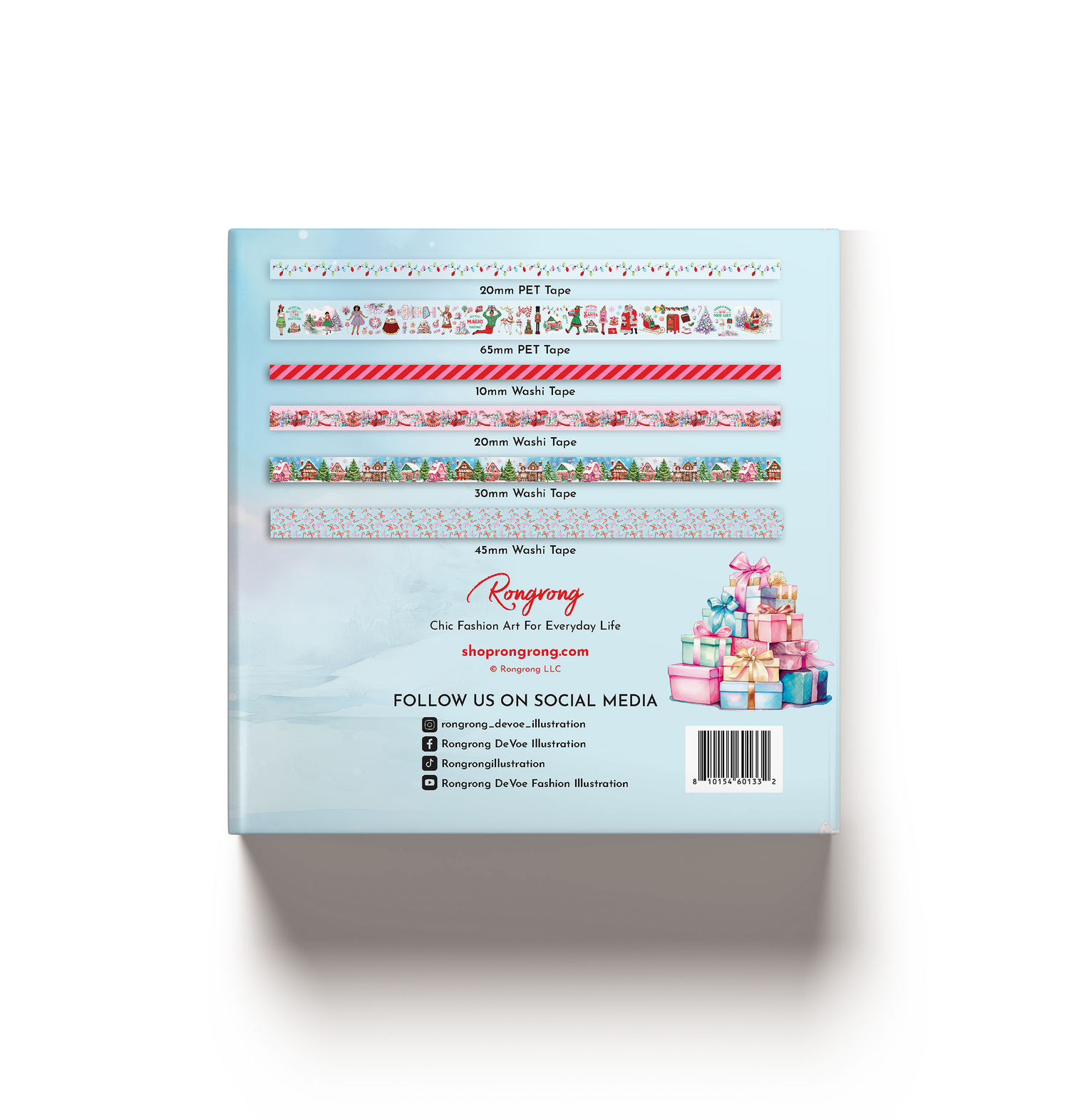 Planner and journaling supplies Christmas washi and PET tape box holiday edition