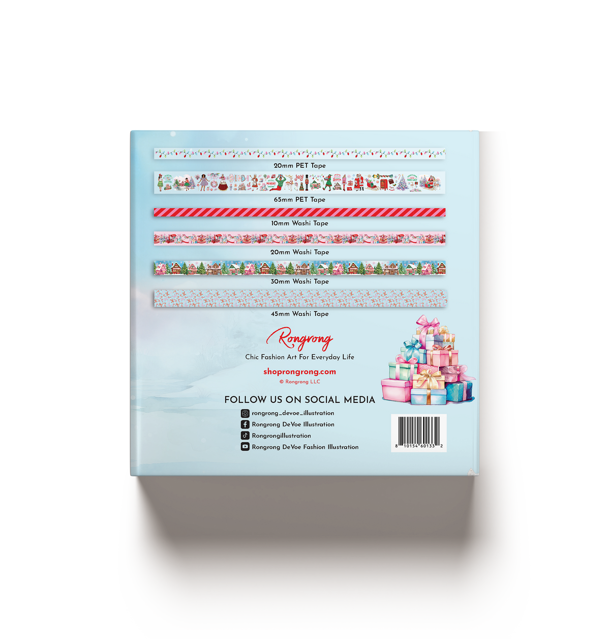 Planner and journaling supplies Christmas washi and PET tape box holiday edition