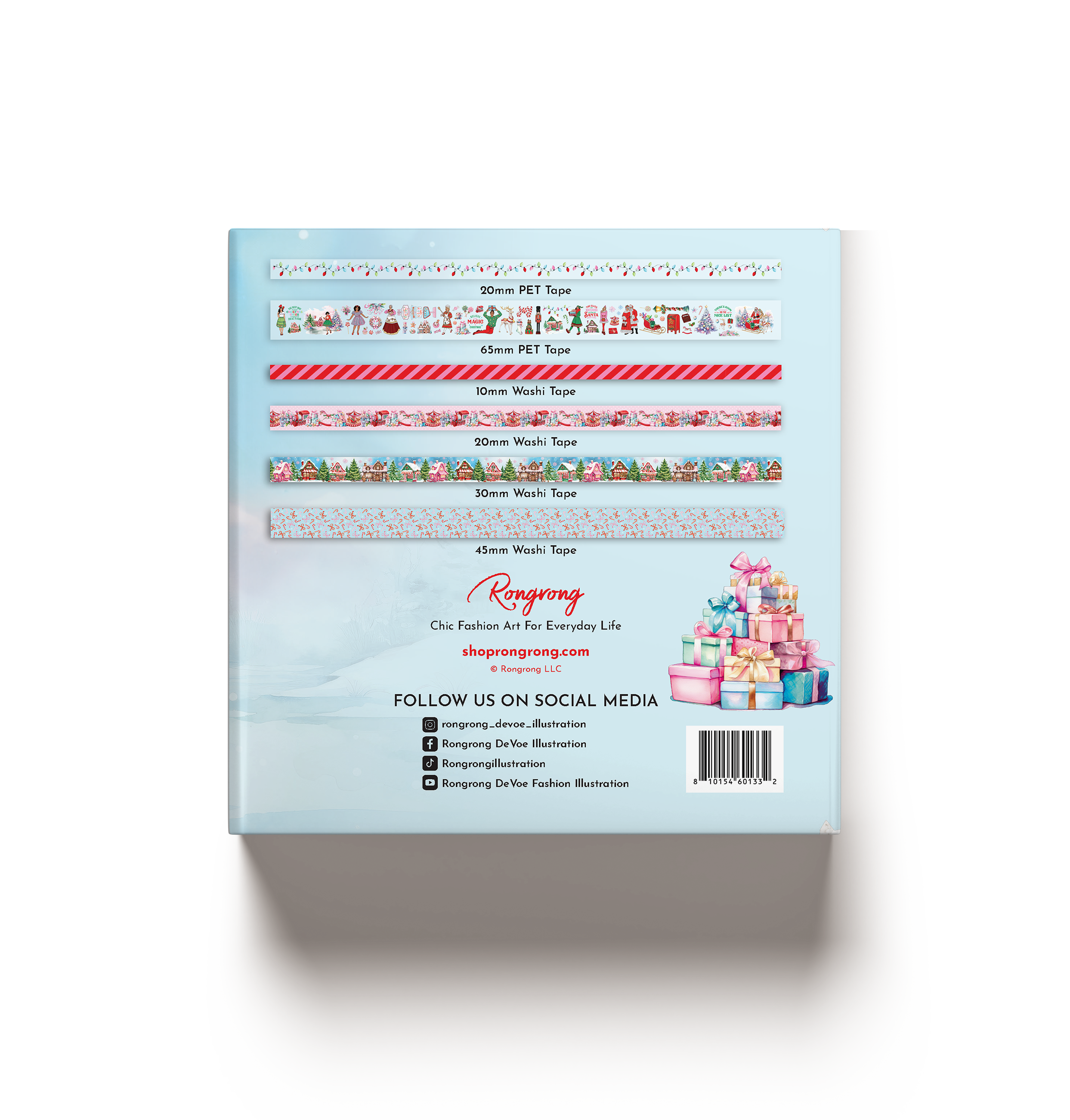 Planner and journaling supplies Christmas washi and PET tape box holiday edition