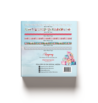 Planner and journaling supplies Christmas washi and PET tape box holiday edition