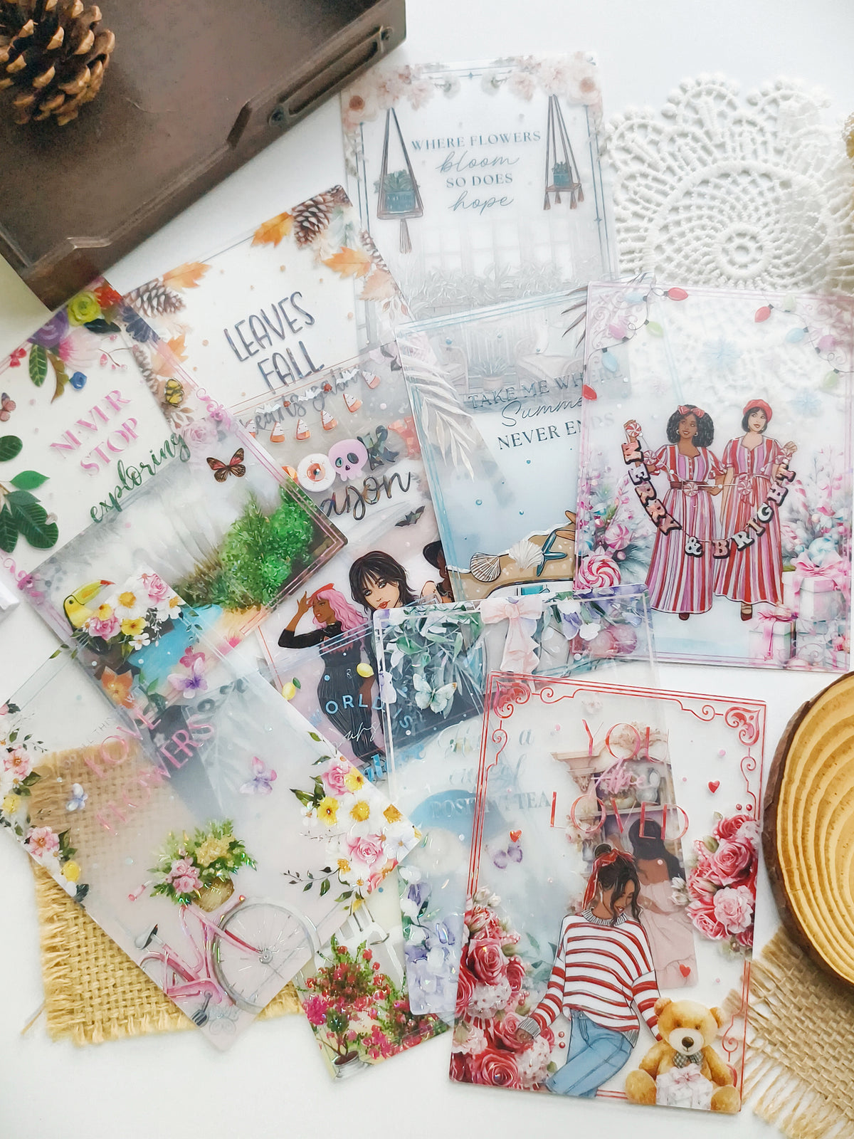 Seasonal Transparent Foil Cards