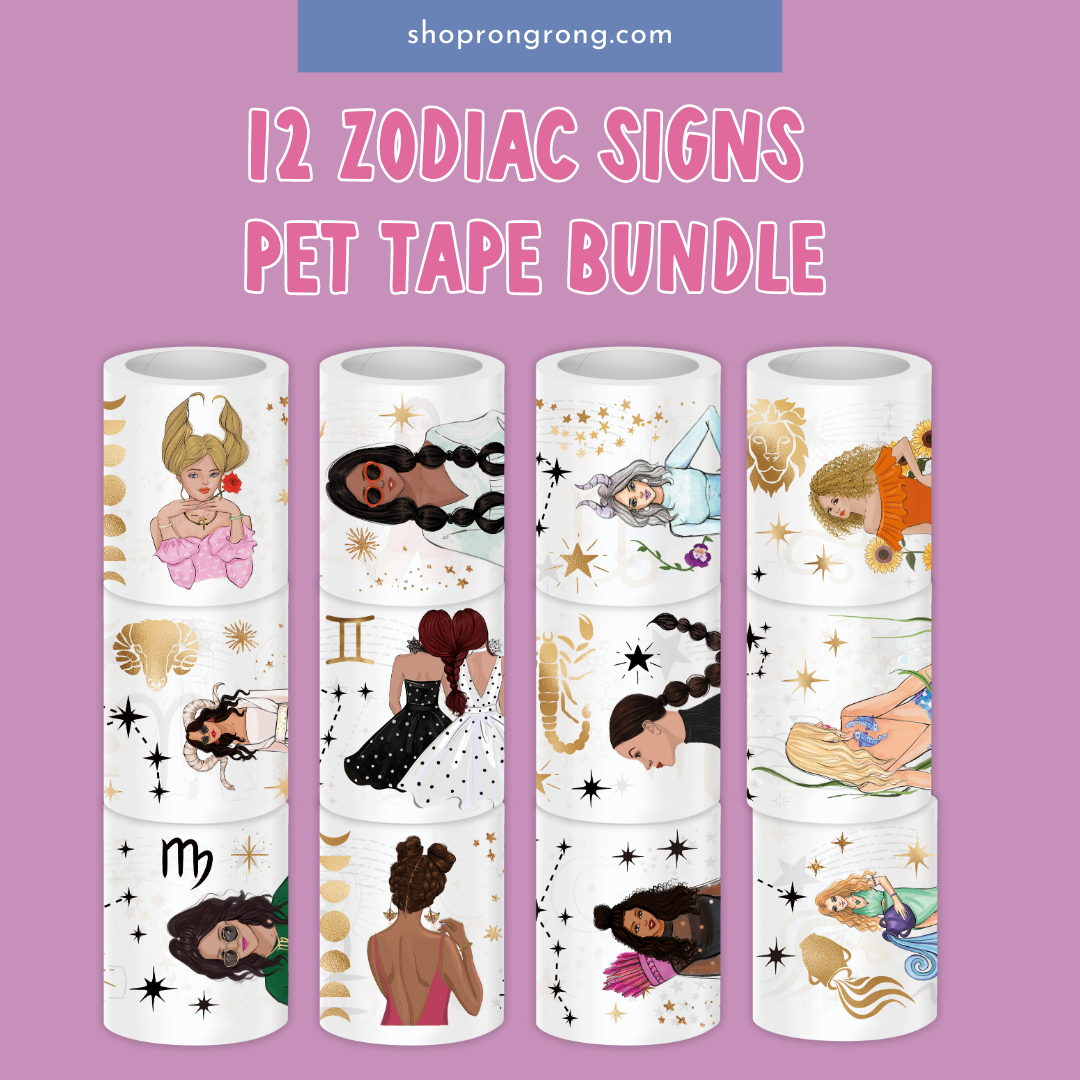 Shop Rongrong 12 Zodiac Signs PET Tape Bundle 