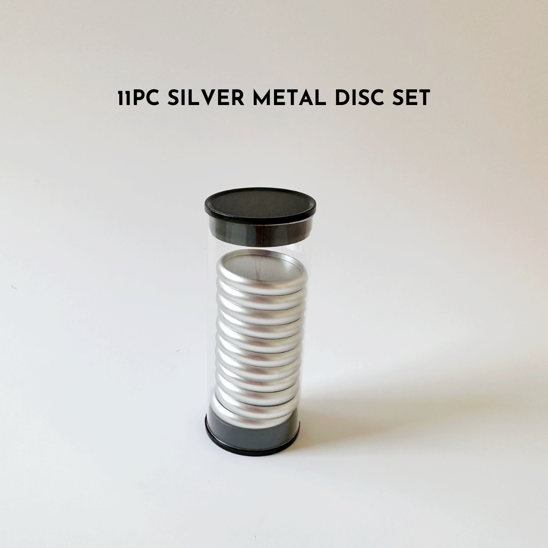 Silver Metal Planner Disc Set [11 PC]