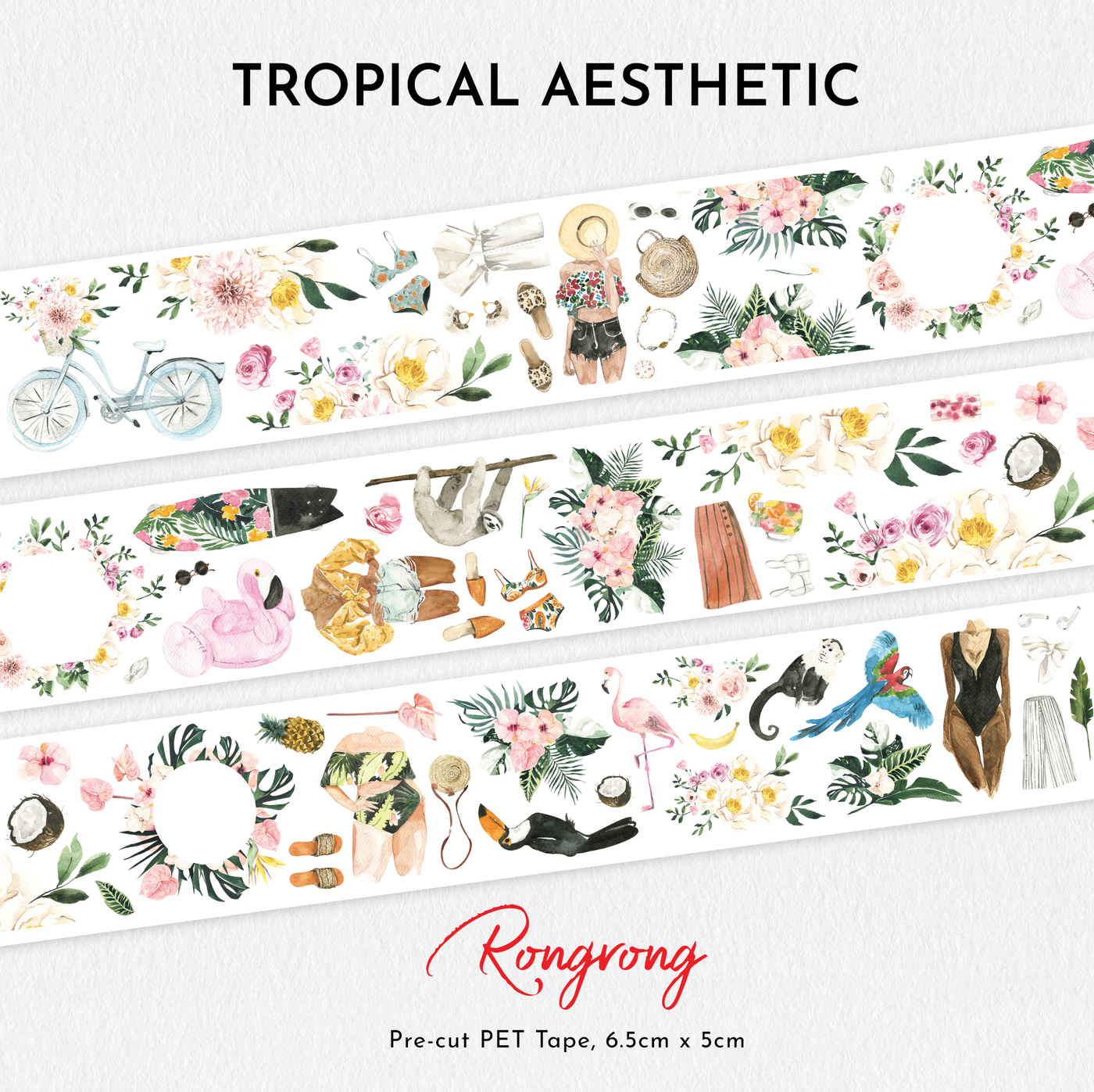 Rongrong Tropical Aesthetic PET Tape