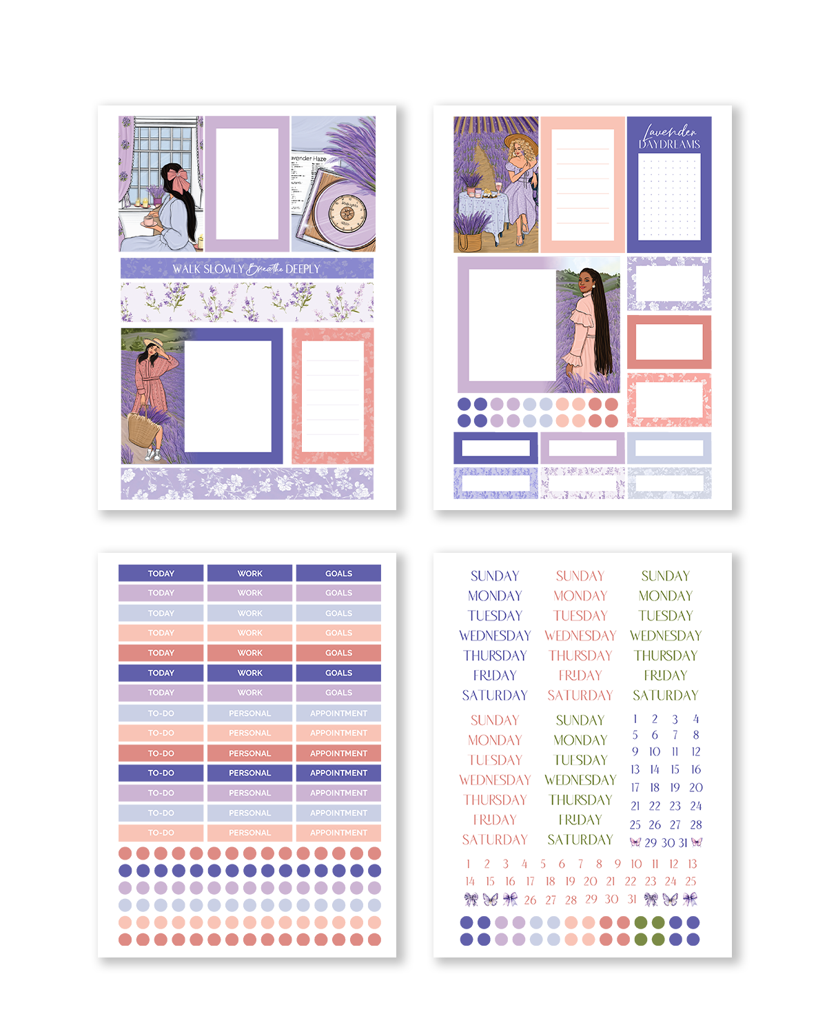 Sweet Lavender Daze Monthly Planning Kit cover illustration