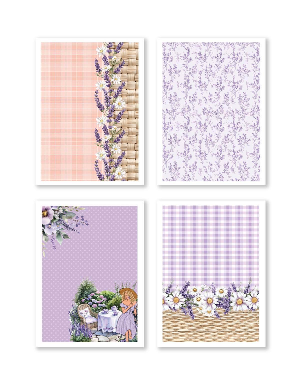 Feminine spring planner kit with lavender aesthetic