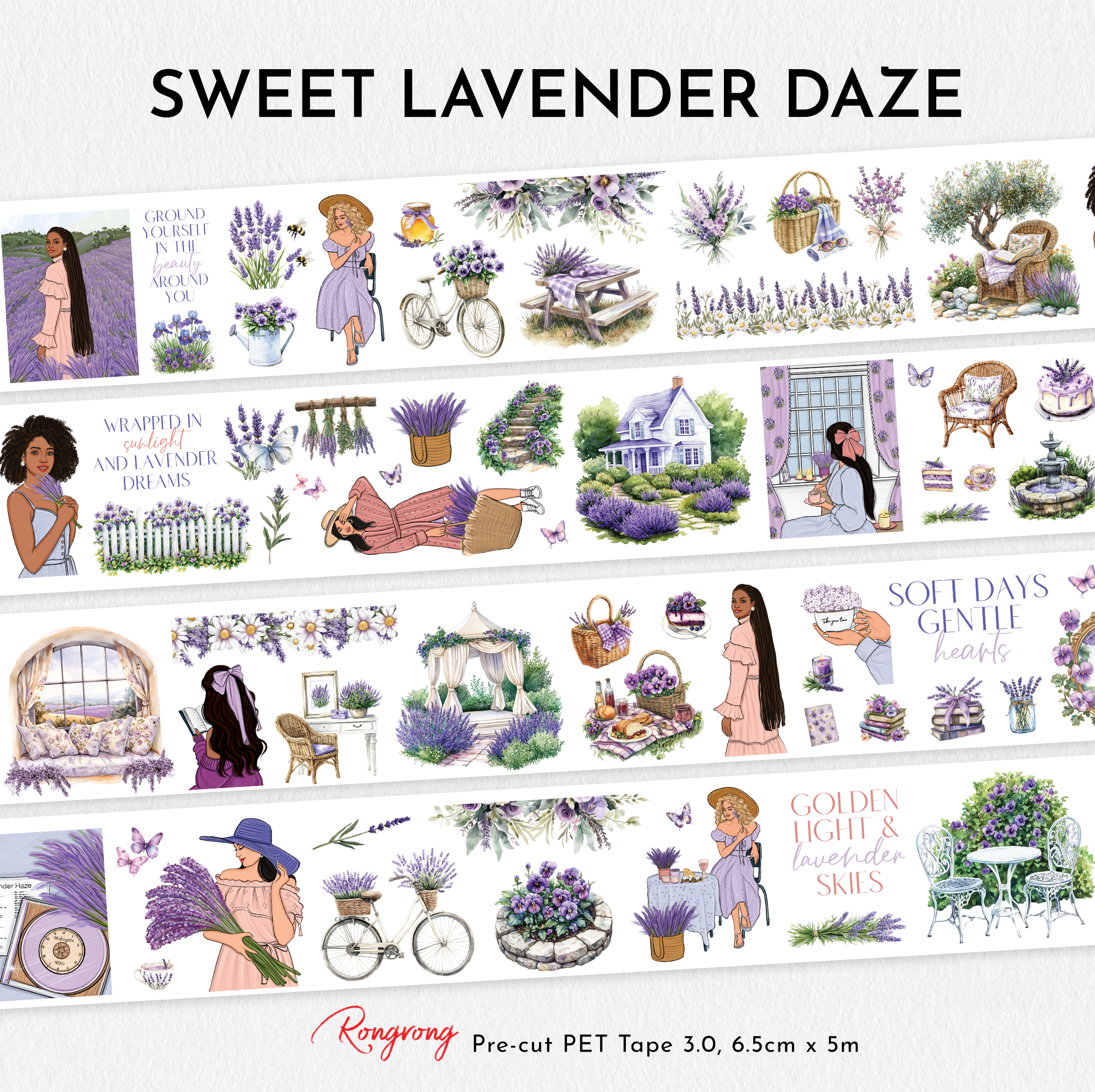 Sweet Lavender Daze PET Tape