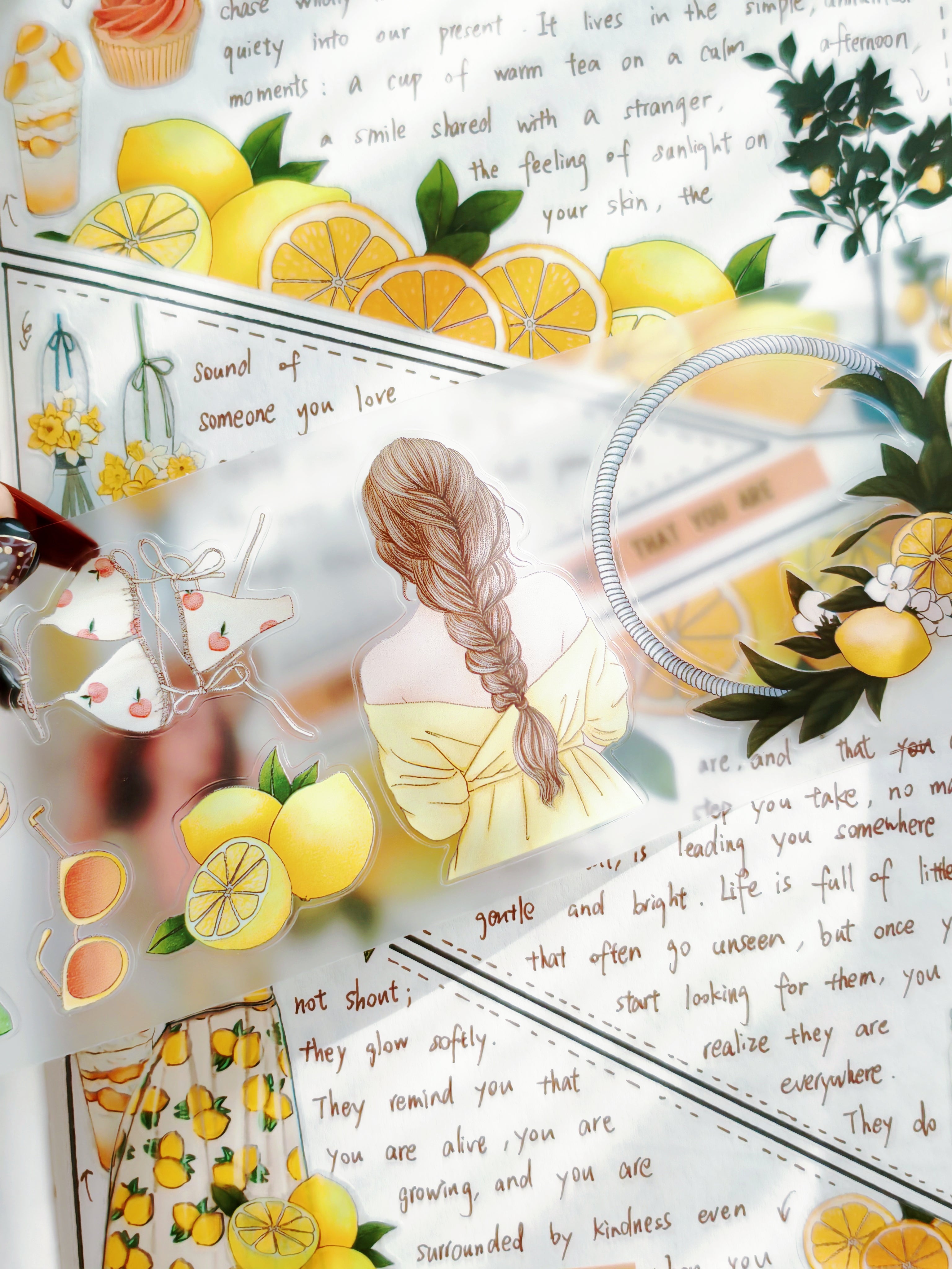 Sweet and Sour Pre-cut PET Tape 3.0 | Citrus Summer Journaling Tape