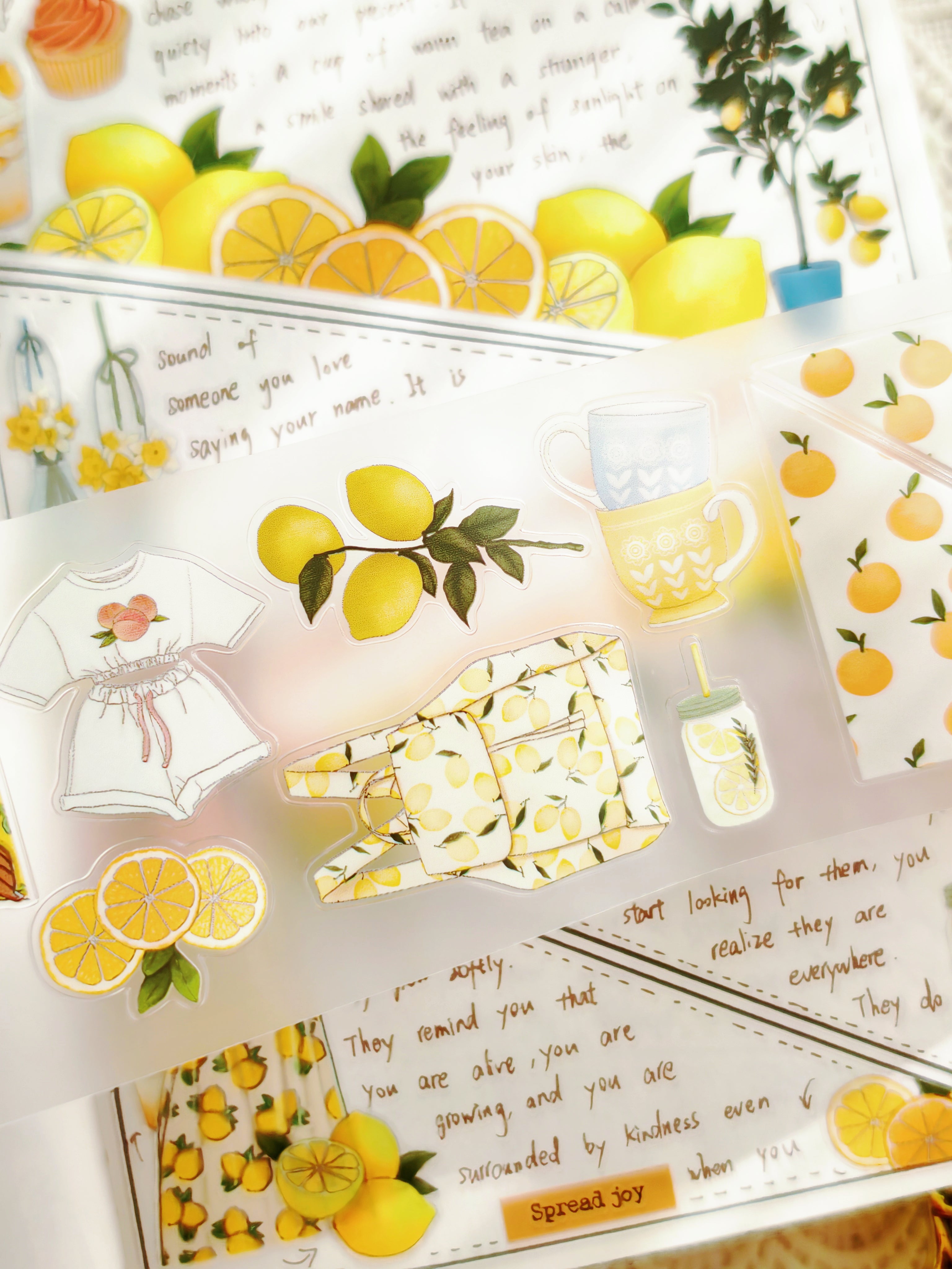 Sweet and Sour Pre-cut PET Tape 3.0 | Citrus Summer Journaling Tape