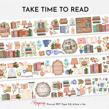 Take Time To Read Pre-cut PET Tape [3.O]