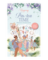 Sticker book cover showcasing whimsical tea party illustrations with pastel colors and gold accents.