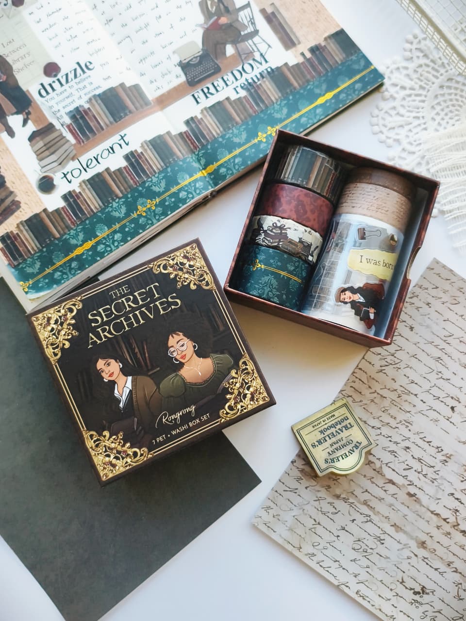The Secret Archives Pre-cut PET Tape + Washi Box