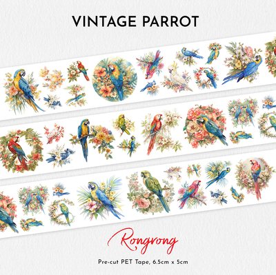 Shop Rongrong Vintage Parrot PET Tape