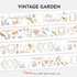Vintage Garden Pre-cut Japanese Washi Tape [3.O]