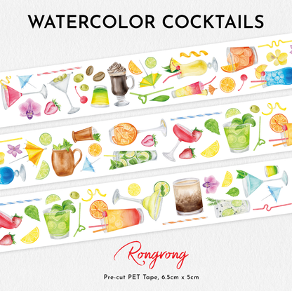 Shop rongrong Watercolor Cocktails PET Tape