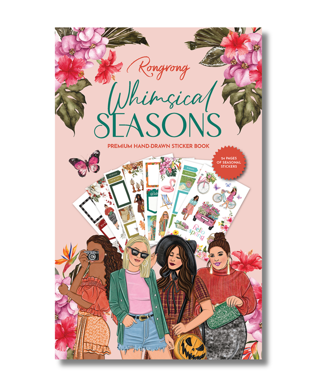 Whimsical Seasonal Sticker Book cover featuring colorful seasonal illustrations and playful designs.