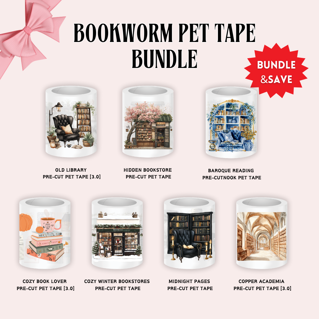 Bookworm Pre-cut PET Tapes Bundle