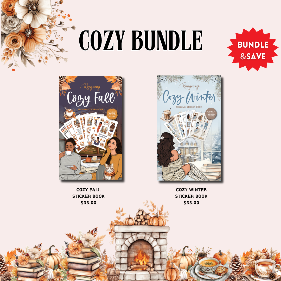 Cozy Fall and Winter Sticker Book Bundle