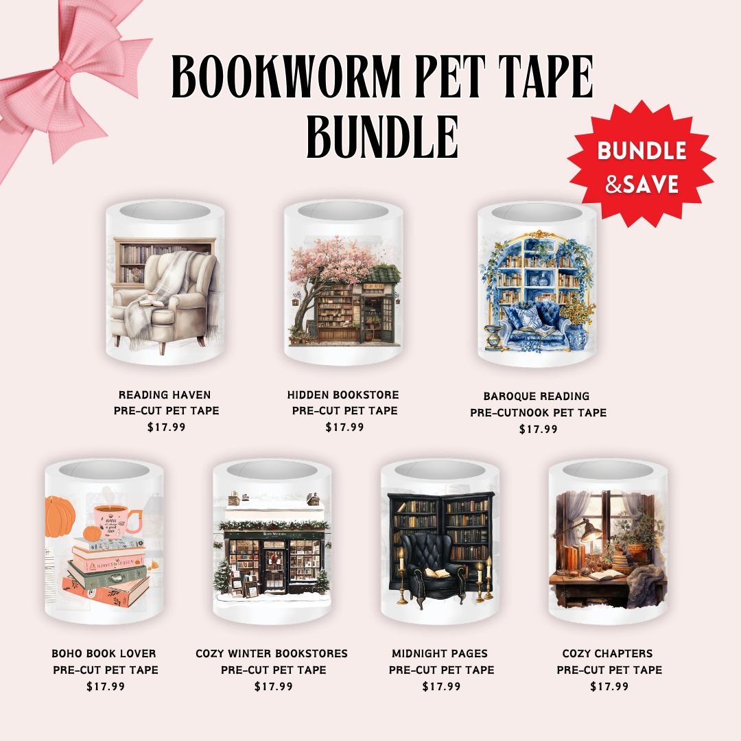Bookworm Pre-cut PET Tapes Bundle