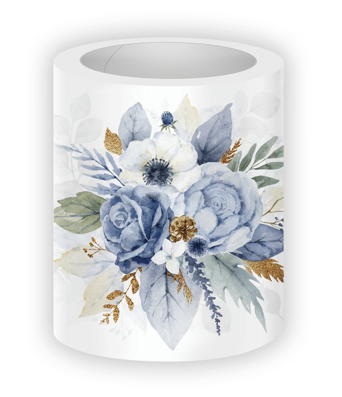 Shop Rongrong Winter Blue Flowers PET Tape