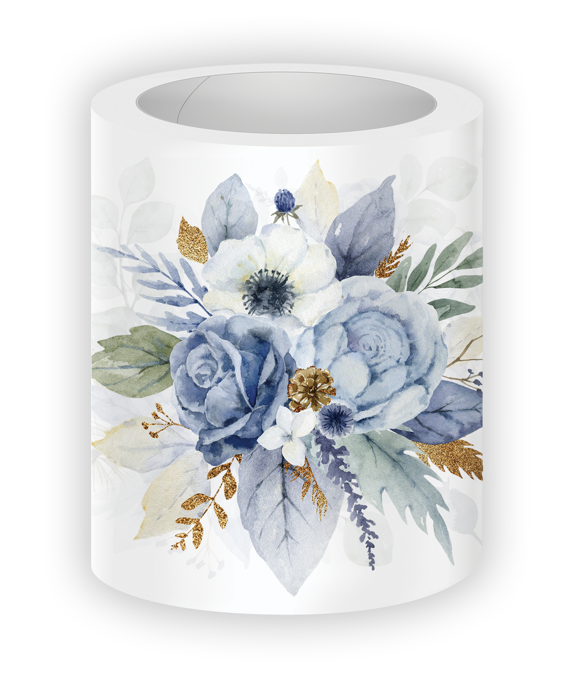 Shop Rongrong Winter Blue Flowers PET Tape