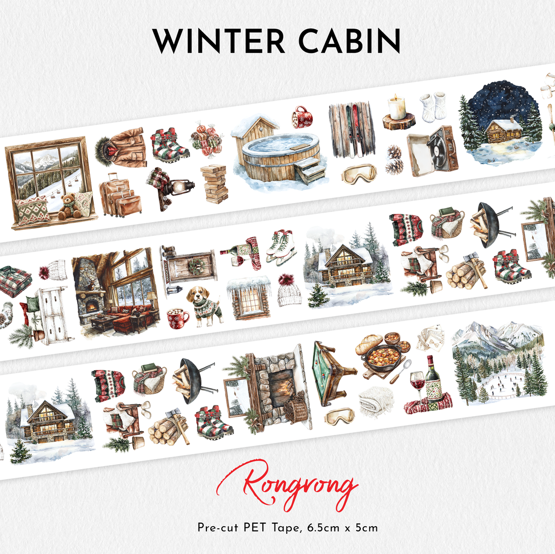 Winter Cabin Pre-cut PET Tape