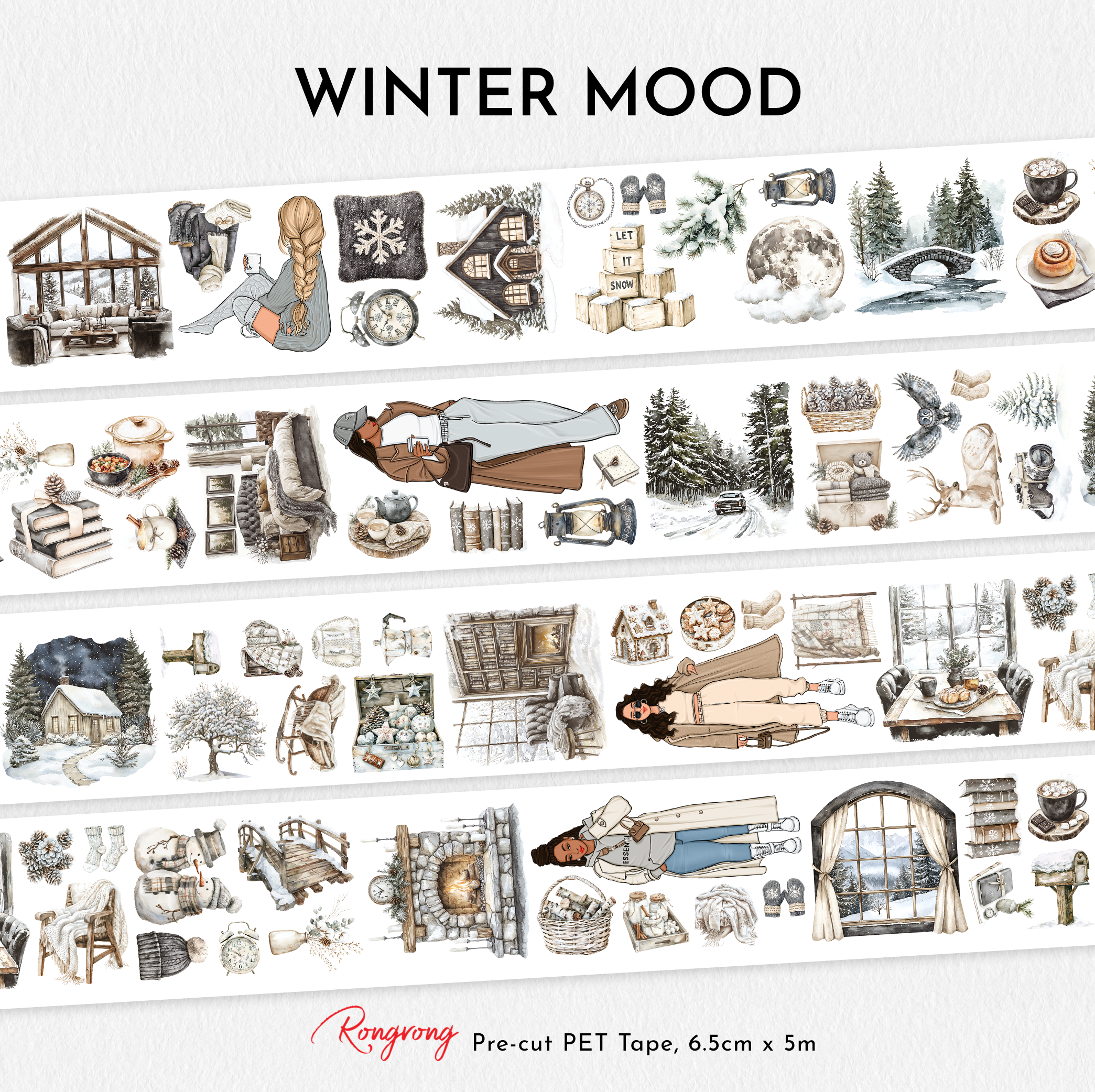 Winter Mood Pre-cut PET Tape 
